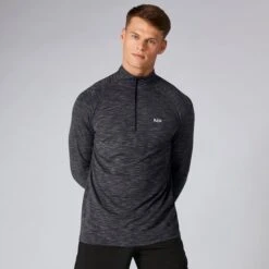 MP Men's Performance ¼ Zip Top - Dunkelgrau
