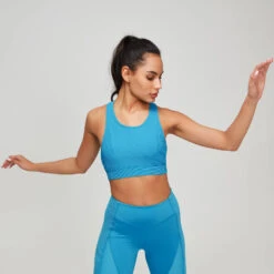 MP Women's Textured Training Sports Bra - Malibu -Sportliche Kleidung Geschäft 12217711 1234737056851212 2