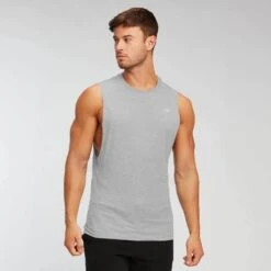 MP Herren Tank Top Mit Weitem Armausschnitt - Grey Marl