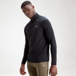 MP Herren Essentials 1/4 Reißverschluss Sweater – Schwarz -Sportliche Kleidung Geschäft 12642253 1484821023615328 1