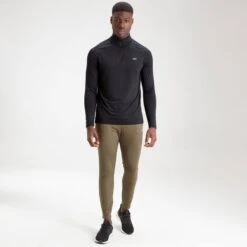 MP Herren Essentials 1/4 Reißverschluss Sweater – Schwarz -Sportliche Kleidung Geschäft 12642253 2044821023580393