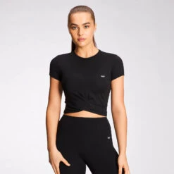 MP Damen Power Kurzarm-Crop-Top — Weiß -Sportliche Kleidung Geschäft 12698404 8644856545617294 2