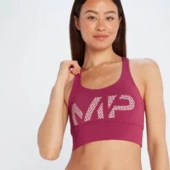 MP Damen Essentials Trainings-BH Mit Aufdruck – Violett -Sportliche Kleidung Geschäft 12715396 6925049068877876