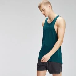 MP Herren Velocity Tanktop Mit Ringerrücken ― Deep Teal