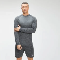 MP Essential Seamless Langarmoberteil Für Herren - Dunkelblau Meliert -Sportliche Kleidung Geschäft 12762246 5924884485057889 4