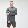 MP Herren Essential Seamless Langarmshirt — Schwarz Mergel -Sportliche Kleidung Geschäft 12762246 5924884485057889 5