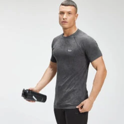 MP Herren Essential Seamless Kurzarm-Grafik T-Shirt — Schwarz -Sportliche Kleidung Geschäft 12762300 8044882196707968 1