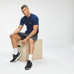 MP Herren Essential Seamless Kurzarm-T-Shirt — Intensives Blau Mergel -Sportliche Kleidung Geschäft 12763850 1354882197504051