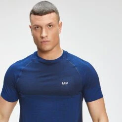 MP Herren Essential Seamless Kurzarm-T-Shirt — Intensives Blau Mergel -Sportliche Kleidung Geschäft 12763850 6084882197445770