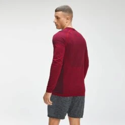 MP Herren Essential Seamless Langarmshirt — Wine Marl -Sportliche Kleidung Geschäft 12763877 3714884485674608