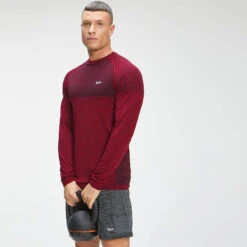 MP Essential Seamless Langarmoberteil Für Herren - Eisblau Meliert -Sportliche Kleidung Geschäft 12763877 4854885802864649
