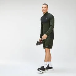 MP Men's Seamless 1/4 Zip - Vine Leaf Marl -Sportliche Kleidung Geschäft 12763886 1954882198194750