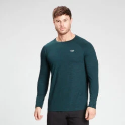MP Men's Performance Long Sleeve Top - Deep Teal Marl -Sportliche Kleidung Geschäft 12763968 1484853135592300 2