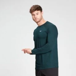 MP Men's Performance Long Sleeve Top - Deep Teal Marl -Sportliche Kleidung Geschäft 12763968 3704853135697960