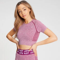 MP Damen Bauchfeies Curve Kurzarm-T-Shirt — Dark Galaxy Blau -Sportliche Kleidung Geschäft 12774611 2514862198895339 9