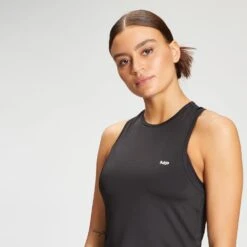 MP Damen Essentials Crop Trainings-Tanktop Mit Racerback-Design — Schwarz -Sportliche Kleidung Geschäft 12775339 4804885502338572