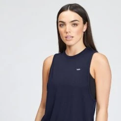 MP Damen Essentials Trainingshirt Mit Tiefem Armausschnitt — Navy -Sportliche Kleidung Geschäft 12775459 1314865546290932