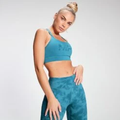 MP Damen Trainings-Sport-BH Mit Racerback — Ozeanblau