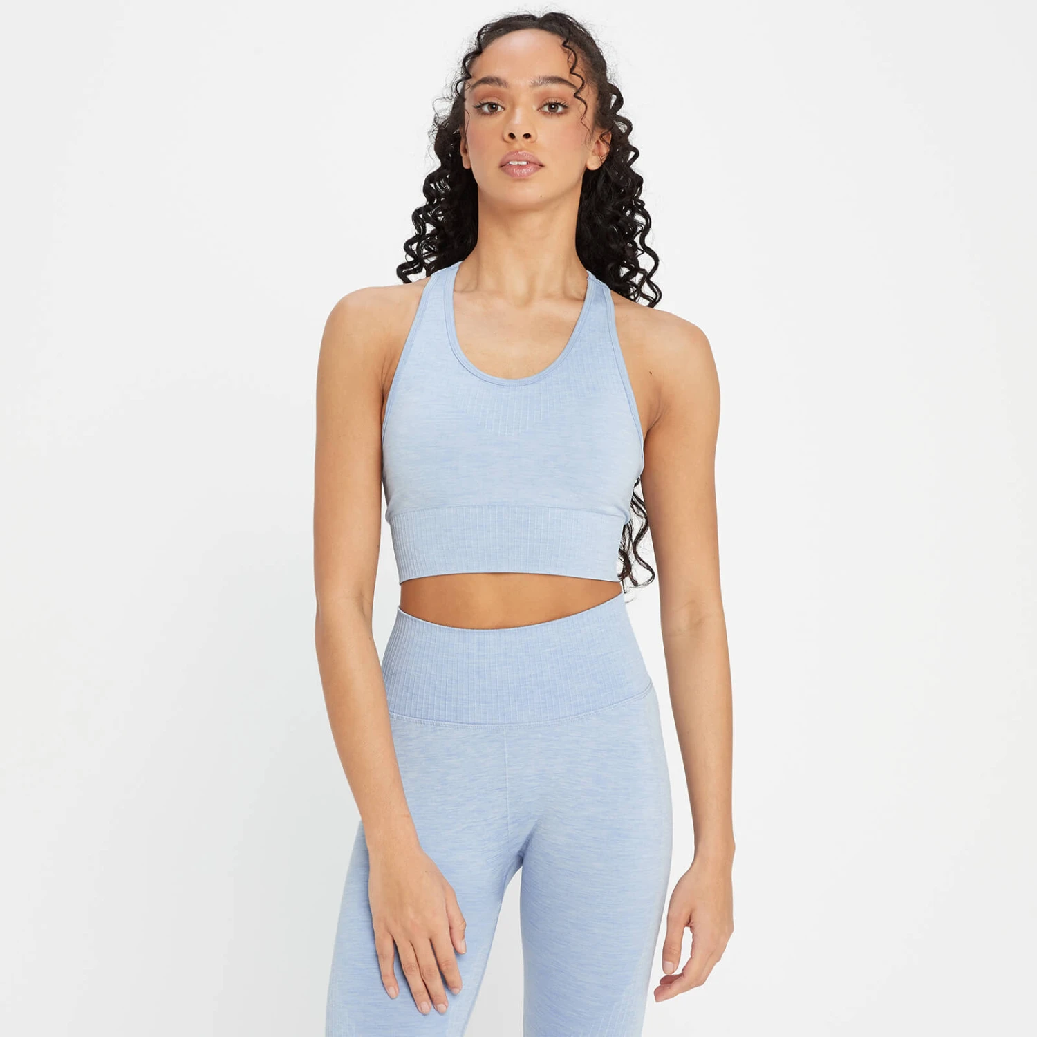 MP Damen Nahtloser Composure Sport-BH — Blue Sky 7 MP Damen Nahtloser Composure Sport-BH — Blue Sky – Bild 5