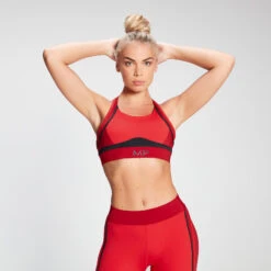 MP Damen Engage Convertible Sport-BH In Blockfarben — Schwarz/ Danger -Sportliche Kleidung Geschäft 12783066 1454892025342843