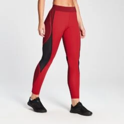 MP Damen Engage Leggings In Blockfarben — Danger/Wein