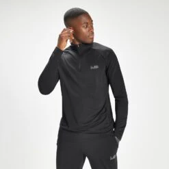 MP Herren Infinity Mark Graphic Training 1/4-Reißverschluss – Schwarz