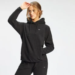 MP Damen Essential Fleece Overhead Kapuzenpulli — Schwarz -Sportliche Kleidung Geschäft 12857560 1504884222236406 1