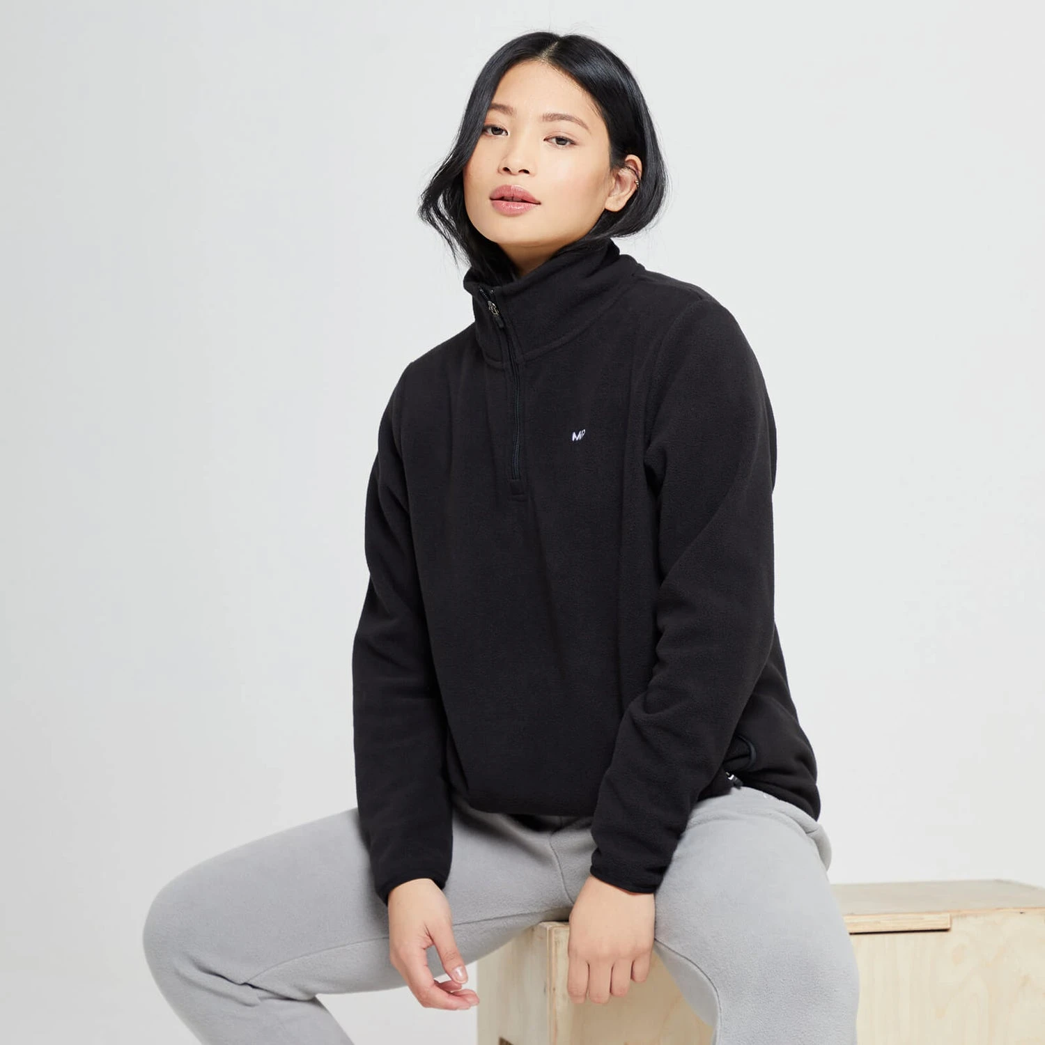 MP Damen Essential 1/4 Reißverschluss Fleece — Schwarz 7 MP Damen Essential 1/4 Reißverschluss Fleece — Schwarz – Bild 5