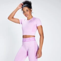 MP Damen Bauchfeies Curve Kurzarm-T-Shirt — Petal