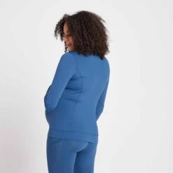 MP Power Schwangerschaftsoberteil Mit 1/4-Reißverschluss Für Damen - Graublau -Sportliche Kleidung Geschäft 13028764 8034918736702724