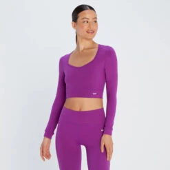 MP Damen Power Open Back Crop Top — Ozeanblau -Sportliche Kleidung Geschäft 13108725 8695049072649431 1