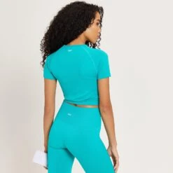 MP Shape Nahtloses Crop-Top Für Damen - Lagunenblau -Sportliche Kleidung Geschäft 13110637 1024915095900987