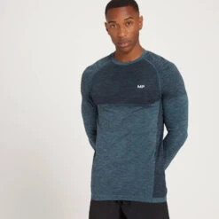 MP Essential Seamless Langarmoberteil Für Herren - Eisblau Meliert -Sportliche Kleidung Geschäft 13114750 4684932687014448 1