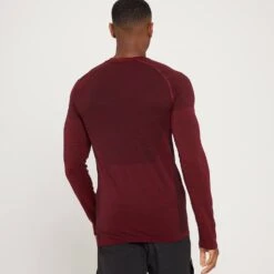 MP Essential Seamless Langarmoberteil Für Herren - Rot Meliert -Sportliche Kleidung Geschäft 13114768 3794932687652347