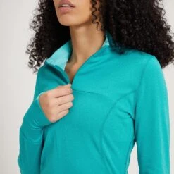 MP Women's Power Ultra Regular Fit 1/4 Zip Top — Lagoon -Sportliche Kleidung Geschäft 13118165 1034936402537614