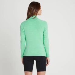 MP Performance Trainingsoberteil Mit ¼-Reißverschluss Für Damen - Marmoriertes Design In Eisgrün-Weiß -Sportliche Kleidung Geschäft 13120961 8274996777085013