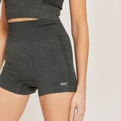 MP Curve Booty-Shorts Mit Hohem Bund Für Damen - Schwarz-grau Meliert -Sportliche Kleidung Geschäft 13121329 1324911997614549