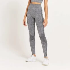 MP Curve Leggings Mit Hoher Taille Für Damen - Grau Meliert