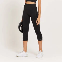 MP Curve 3/4-Leggings Mit Hoher Taille Für Damen - Schwarz-grau Meliert -Sportliche Kleidung Geschäft 13121425 1014915096383375
