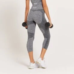 MP Curve 3/4-Leggings Mit Hoher Taille Für Damen - Grau Meliert -Sportliche Kleidung Geschäft 13121433 7584915096712322