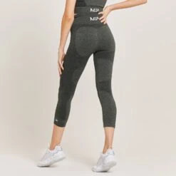 MP Curve 3/4-Leggings Mit Hoher Taille Für Damen - Schwarz-grau Meliert -Sportliche Kleidung Geschäft 13121449 2004911998648193
