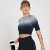 MP Damen Velocity Ultra Nahtloses Crop-Top — Schwarz -Sportliche Kleidung Geschäft 13122749 5614911983463399 1