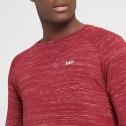 MP Performance Langarmoberteil Für Herren - Kirschrot Meliert -Sportliche Kleidung Geschäft 13150121 1264920554995332