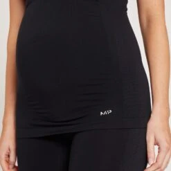 MP Women's Maternity Seamless Short Sleeve T-Shirt — Schwarz -Sportliche Kleidung Geschäft 13170140 1374942552857012