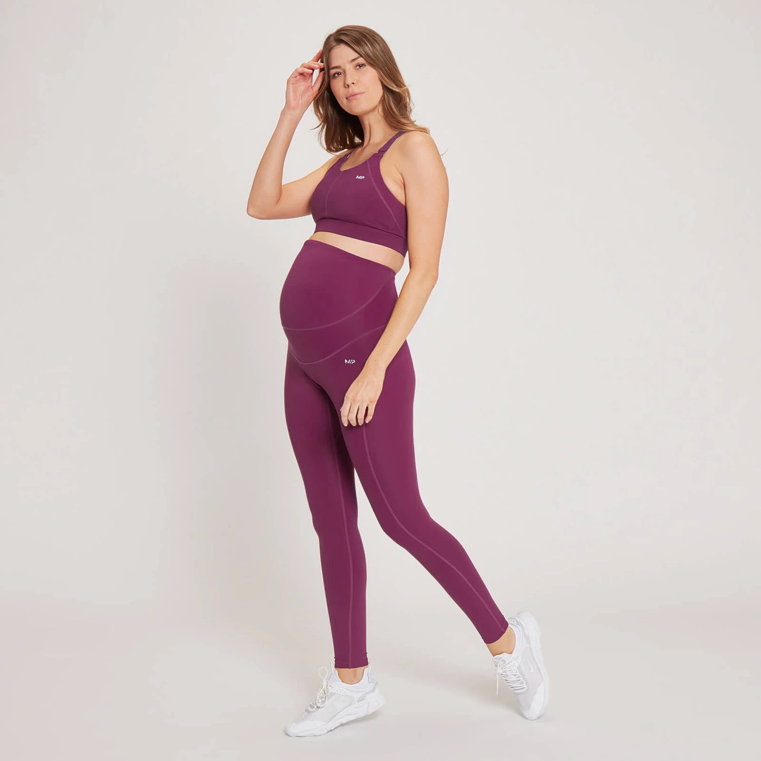 MP Women's Maternity Leggings — Dunkellila 4 MP Women's Maternity Leggings — Dunkellila – Bild 2