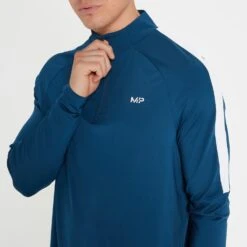 MP Men's Tempo Oberteil Mit ¼-Reißverschluss – Tiefblau -Sportliche Kleidung Geschäft 13459336 1384972603475400