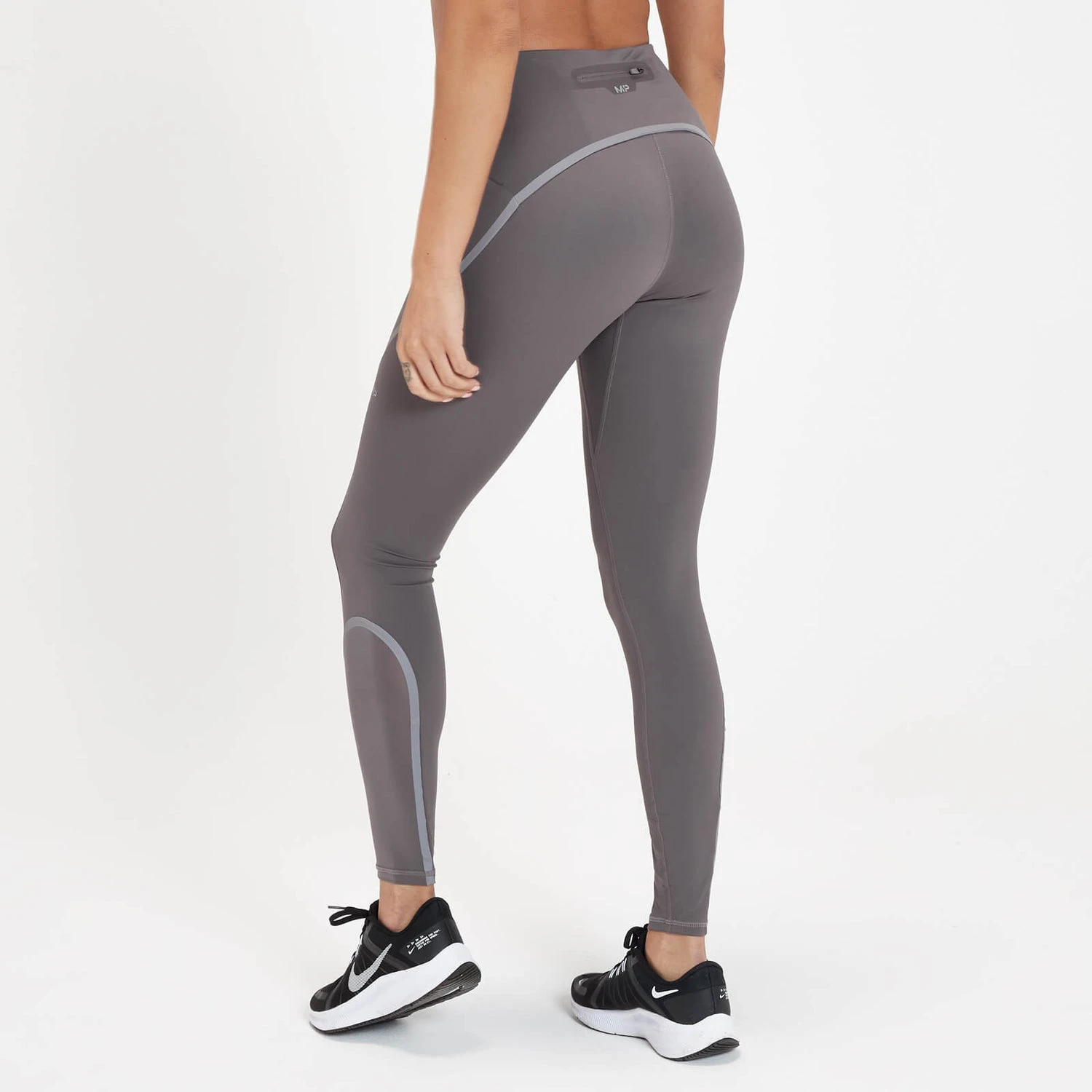 MP Women's Velocity Reflektierende Leggings — Pebble Grey 4 MP Women's Velocity Reflektierende Leggings — Pebble Grey – Bild 2