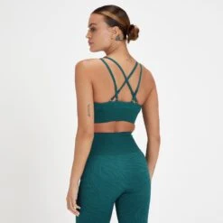 MP Women's Tempo Nahtloser Sport-BH – Dunkles Marineblau Zebra