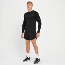MP Herren Tempo Seamless Langarm-Top – Schwarz -Sportliche Kleidung Geschäft 13763722 2335015155341645