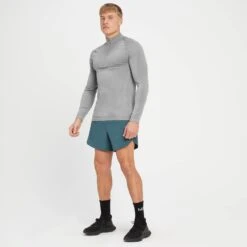 MP Herren Tempo Nahtloses Oberteil Mit ¼-Reißverschluss– Grau -Sportliche Kleidung Geschäft 13763772 1205015156184834